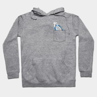 Blue Budgie Parakeet Parrot In Your Front Pocket Hoodie